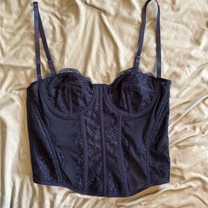 Black Lace Corset Top